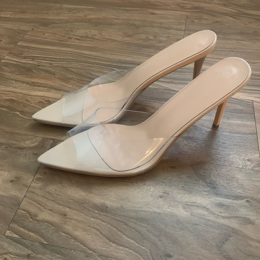 Clear sandal heels